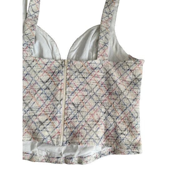 VICi Cream Embroidered Corset Tank Top Size XL - Picture 2 of 9